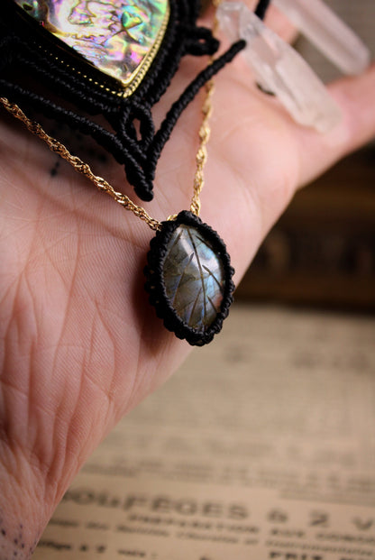 Idylle 🌿 - Abalone, Labradorite, Cristaux de roche