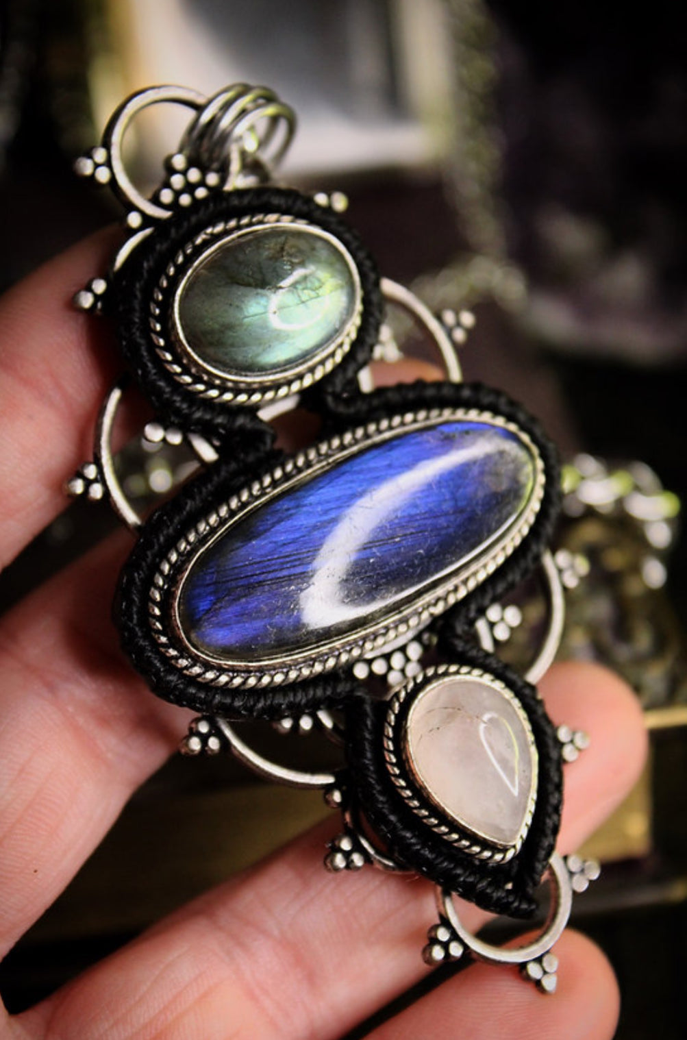Noces Funèbres 🕯️- Labradorites, Quartz rose