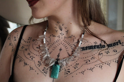 Noces Funèbres 🕯️- Amazonite, Cristaux de roche