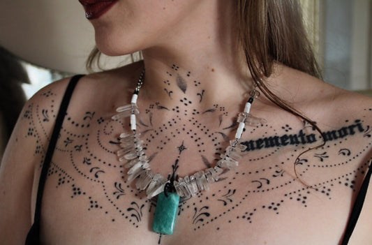 Noces Funèbres 🕯️- Amazonite, Cristaux de roche