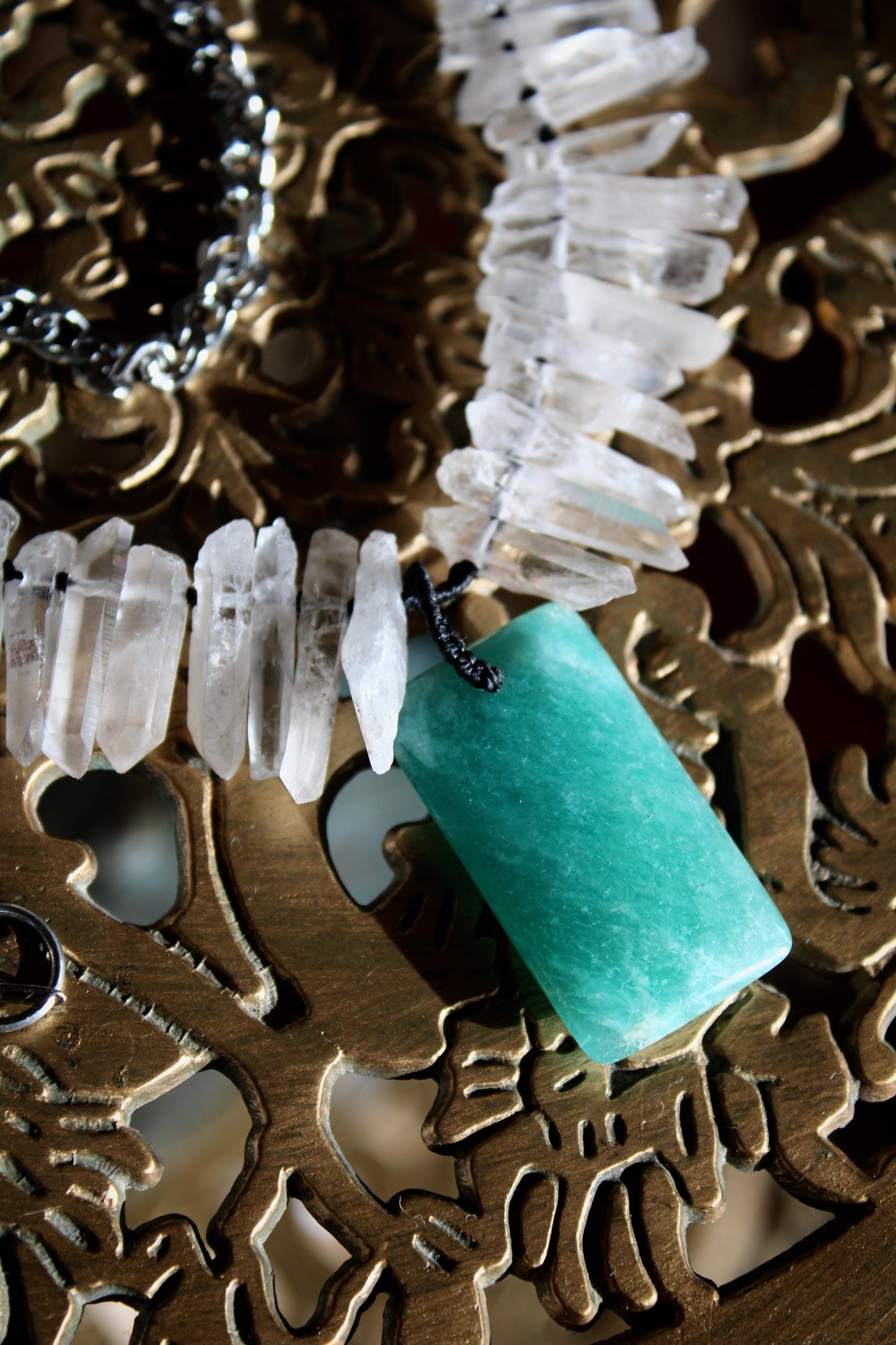 Noces Funèbres 🕯️- Amazonite, Cristaux de roche