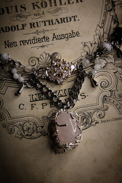 Astre d’argent - Quartz rose